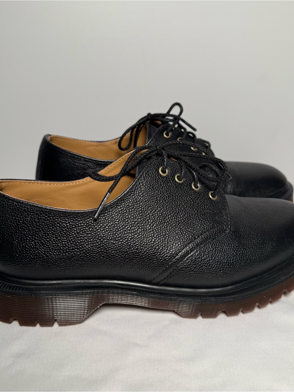 Men's Black Leather Lace-Up Dress Shoes